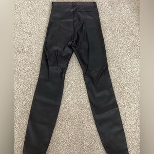 ZARA Faux Leather Legging Zip Up Ankle